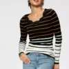 Melrose Streifenpullover mit Blumen-Spitze und Glitzersteinen 2 Melrose Streifenpullover mit Blumen-Spitze und Glitzersteinen -Melrose Verkaufsshop 7c077f15 ca01 5aee 981d 2a46ab41ac91