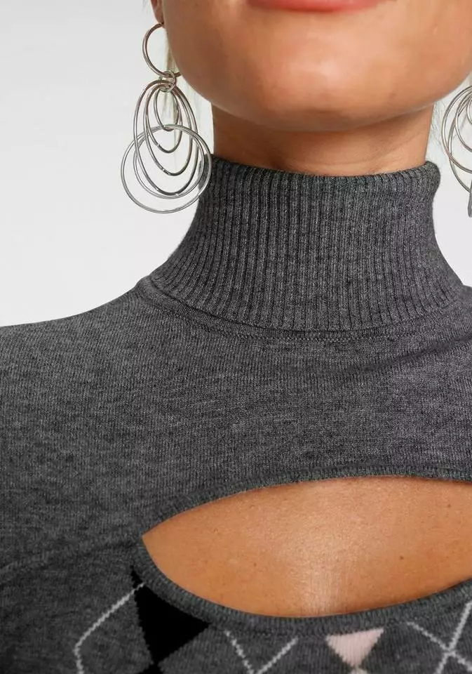 Melrose Rollkragenpullover mit Rauten-Muster 7 Melrose Rollkragenpullover mit Rauten-Muster – Bild 5