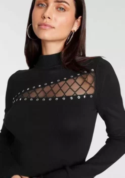 Melrose Stehkragenpullover mit Netz-Detail und Ziernieten 10 Melrose Stehkragenpullover mit Netz-Detail und Ziernieten -Melrose Verkaufsshop 8062f91f fa66 5eb7 a393 41345dd9d029