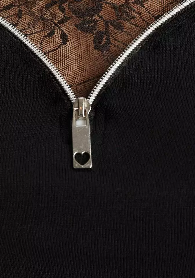 Melrose Rundhalspullover mit Spitze und Zierreißverschluss - NEUE KOLLEKTION 7 Melrose Rundhalspullover mit Spitze und Zierreißverschluss - NEUE KOLLEKTION – Bild 5