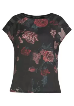 Melrose Shirtbluse mit Glanzgarn und Mesh Schwarz-grau-gemustert, Schwarz-rot-geblümt 15 Melrose Shirtbluse mit Glanzgarn und Mesh Schwarz-grau-gemustert, Schwarz-rot-geblümt -Melrose Verkaufsshop 82b97d05 65cc 5588 b3ec 4d1f9edd5118