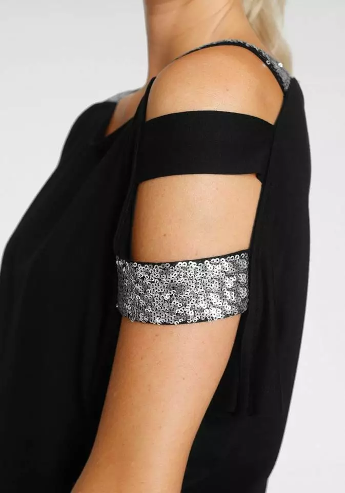 Melrose Fledermausshirt mit Pailletten 6 Melrose Fledermausshirt mit Pailletten – Bild 4