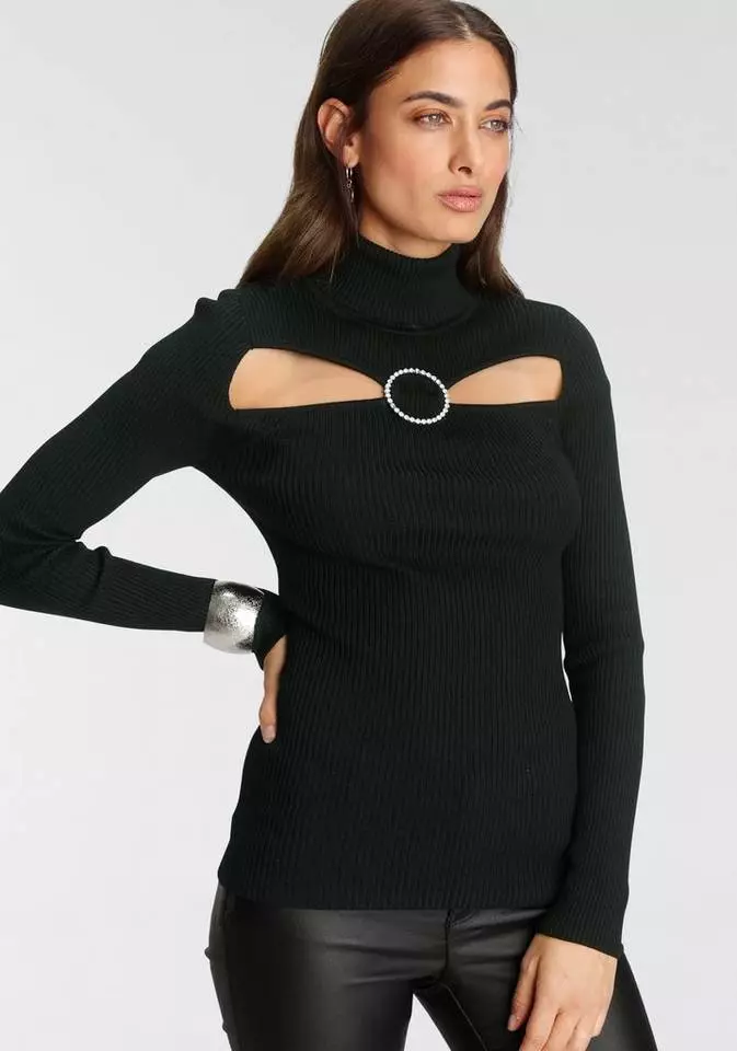 Melrose Rollkragenpullover mit Zierschnalle und Cut-Outs - NEUE KOLLEKTION 3 Melrose Rollkragenpullover mit Zierschnalle und Cut-Outs - NEUE KOLLEKTION