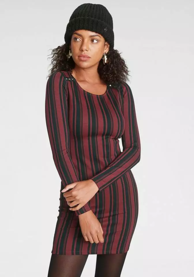 Melrose Jerseykleid in Streifen-Design mit Ziernieten 3 Melrose Jerseykleid in Streifen-Design mit Ziernieten