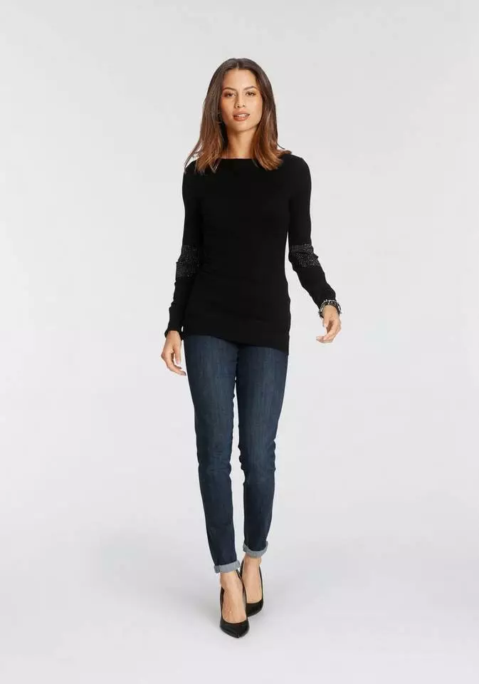 Melrose Strickpullover mit Cut-Out und Glitzersteinen 7 Melrose Strickpullover mit Cut-Out und Glitzersteinen – Bild 5