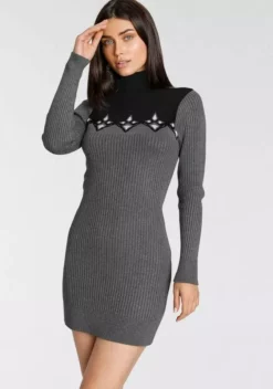 Melrose Strickkleid mit Norweger-Muster Dunkelgrau-schwarz, Schwarz-grau, Camelfarben-braun 16 Melrose Strickkleid mit Norweger-Muster Dunkelgrau-schwarz, Schwarz-grau, Camelfarben-braun -Melrose Verkaufsshop 93e52928 e1c8 5b1b a883 afe93a6016ee