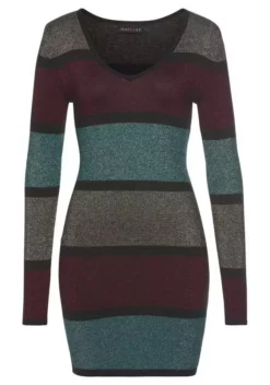 Melrose Strickkleid aus weichem Glitzergarn Khaki-rosa-gestreift, Bordeaux-petrol-gestreift 14 Melrose Strickkleid aus weichem Glitzergarn Khaki-rosa-gestreift, Bordeaux-petrol-gestreift -Melrose Verkaufsshop 94f1da9c 8009 581a 943d a0c8ca62a9d1