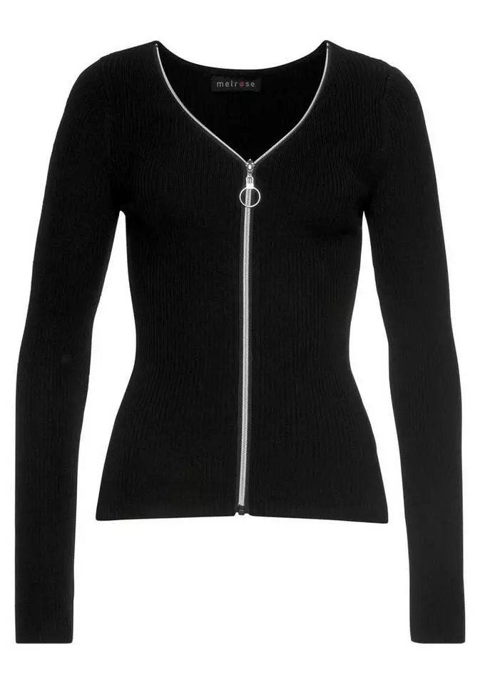 Melrose V-Ausschnitt-Pullover mit Zier-Reißverschluss 8 Melrose V-Ausschnitt-Pullover mit Zier-Reißverschluss – Bild 6