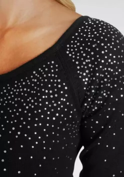 Melrose Carmenpullover mit dekorativen Glitzersteinen 14 Melrose Carmenpullover mit dekorativen Glitzersteinen -Melrose Verkaufsshop 9bb58bb8 b176 5dd3 9e66 19033201c12f