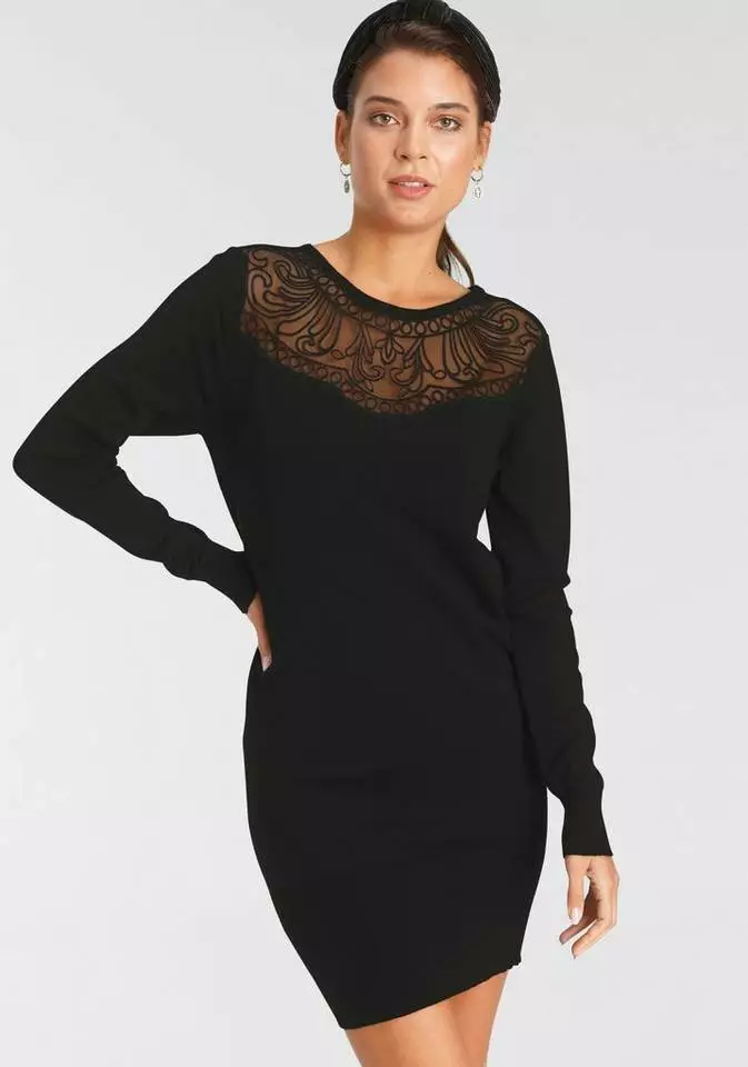 Melrose Strickkleid mit Spitzen-Applikation - NEUE KOLLEKTION 3 Melrose Strickkleid mit Spitzen-Applikation - NEUE KOLLEKTION