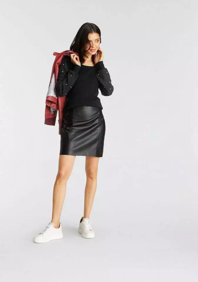 Melrose Rundhalspullover mit Chiffon-Ärmeln und Zierperlen - NEUE KOLLEKTION 9 Melrose Rundhalspullover mit Chiffon-Ärmeln und Zierperlen - NEUE KOLLEKTION – Bild 7