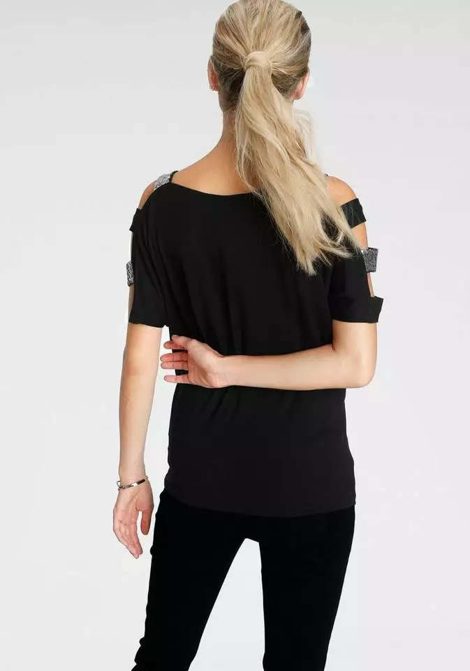 Melrose Fledermausshirt mit Pailletten 4 Melrose Fledermausshirt mit Pailletten – Bild 2