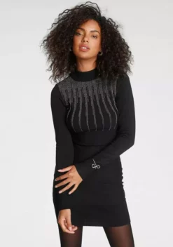 Melrose Strickkleid mit Glanzgarn