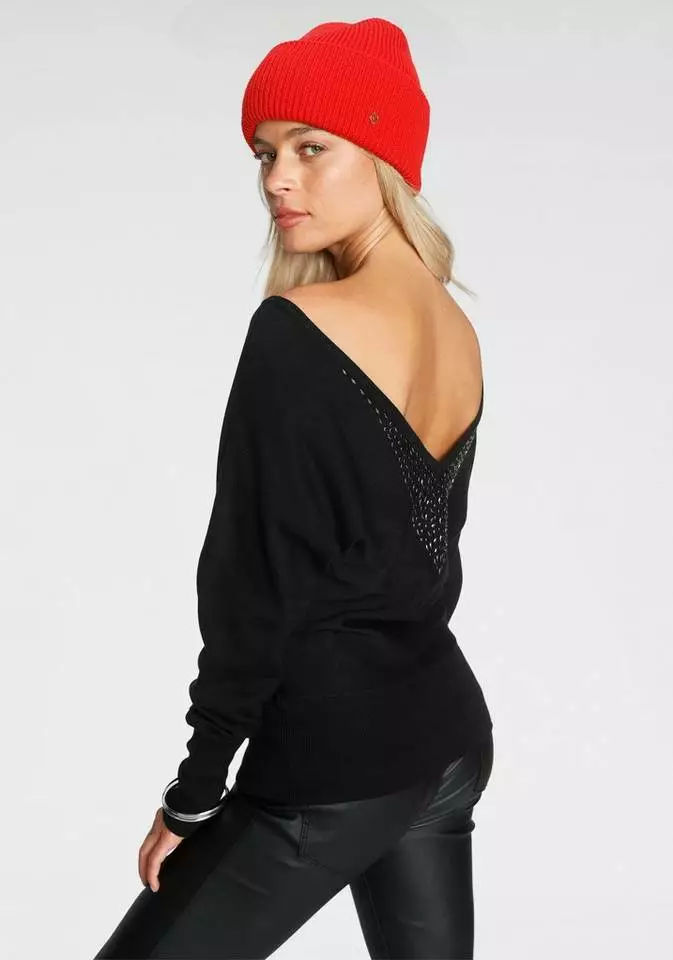 Melrose Fledermauspullover mit Ziersteinen 3 Melrose Fledermauspullover mit Ziersteinen