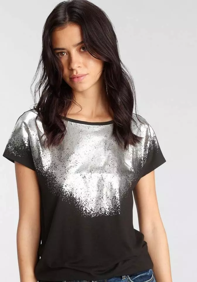 Melrose Rundhalsshirt mit Folienprint - NEUE KOLLEKTION 2 Melrose Rundhalsshirt mit Folienprint - NEUE KOLLEKTION