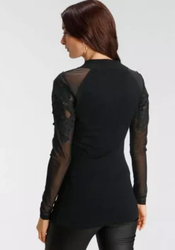 Melrose Stehkragenpullover mit Mesh und Blumen-Appliaktion - NEUE KOLEKTION 13 Melrose Stehkragenpullover mit Mesh und Blumen-Appliaktion - NEUE KOLEKTION -Melrose Verkaufsshop b454fb22 3e03 53ae b949 75bff453e86c