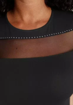 Melrose Rundhalsshirt mit transparentem Mesh-Streifen 11 Melrose Rundhalsshirt mit transparentem Mesh-Streifen -Melrose Verkaufsshop b63f48a9 f670 5dcd 9a48 0c8017ec332a