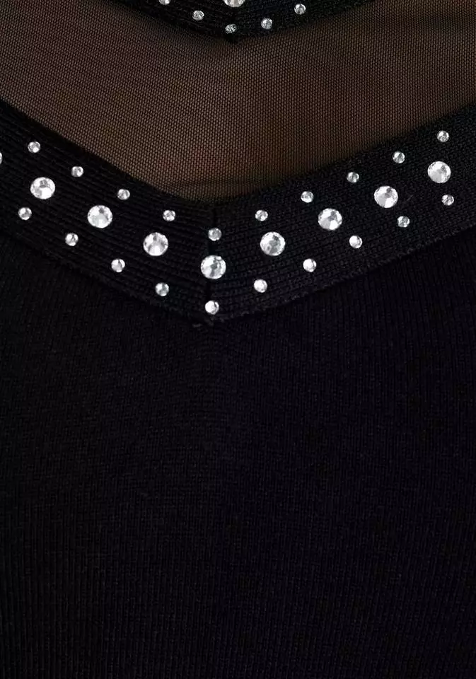 Melrose Rundhalspullover mit Netz und Glitzersteinen - NEUE KOLLEKTION 9 Melrose Rundhalspullover mit Netz und Glitzersteinen - NEUE KOLLEKTION – Bild 7