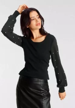 Melrose Rundhalspullover mit Chiffon-Ärmeln und Zierperlen - NEUE KOLLEKTION 11 Melrose Rundhalspullover mit Chiffon-Ärmeln und Zierperlen - NEUE KOLLEKTION -Melrose Verkaufsshop b9d13ceb da7e 585d 92c8 c734f756e560