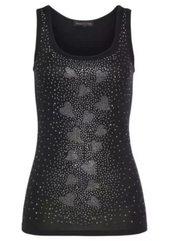 Melrose Tanktop mit Glitzersteinen im Herz-Design -Melrose Verkaufsshop bd93382f 57e3 54c6 9e87 4f05d984deb3