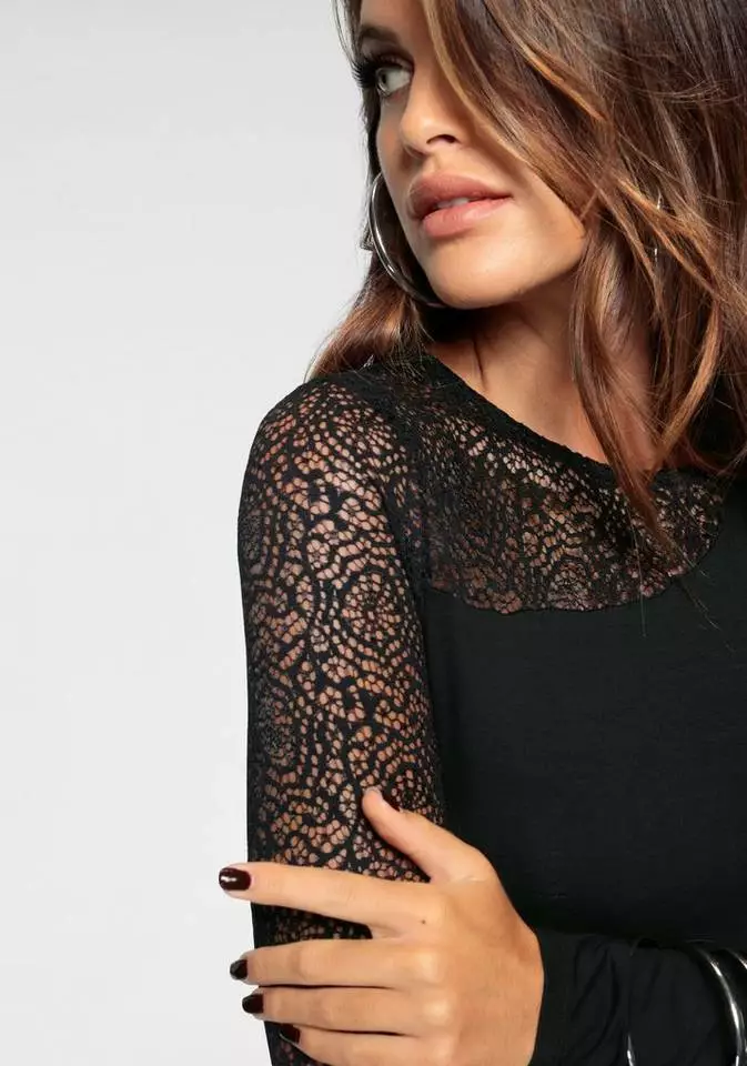 Melrose Rundhalsshirt im asymmetrischem Look und Spitzen-Ärmel 5 Melrose Rundhalsshirt im asymmetrischem Look und Spitzen-Ärmel – Bild 3