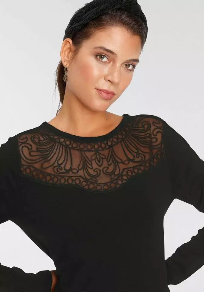 Melrose Strickkleid mit Spitzen-Applikation - NEUE KOLLEKTION 4 Melrose Strickkleid mit Spitzen-Applikation - NEUE KOLLEKTION – Bild 2