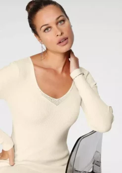 Melrose Strickkleid mit Glitzersteinen und Rippenstrick Offwhite, Schwarz 13 Melrose Strickkleid mit Glitzersteinen und Rippenstrick Offwhite, Schwarz -Melrose Verkaufsshop c25df7ce 5eae 5b2a 8801 39c209710716