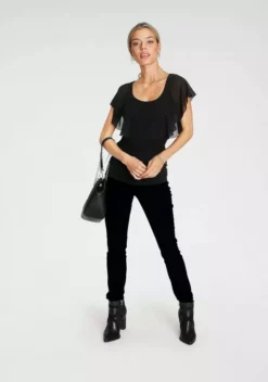 Melrose Kurzarmshirt mit Chiffon 14 Melrose Kurzarmshirt mit Chiffon -Melrose Verkaufsshop c65d0484 4017 5b07 a19d 34e609d46847