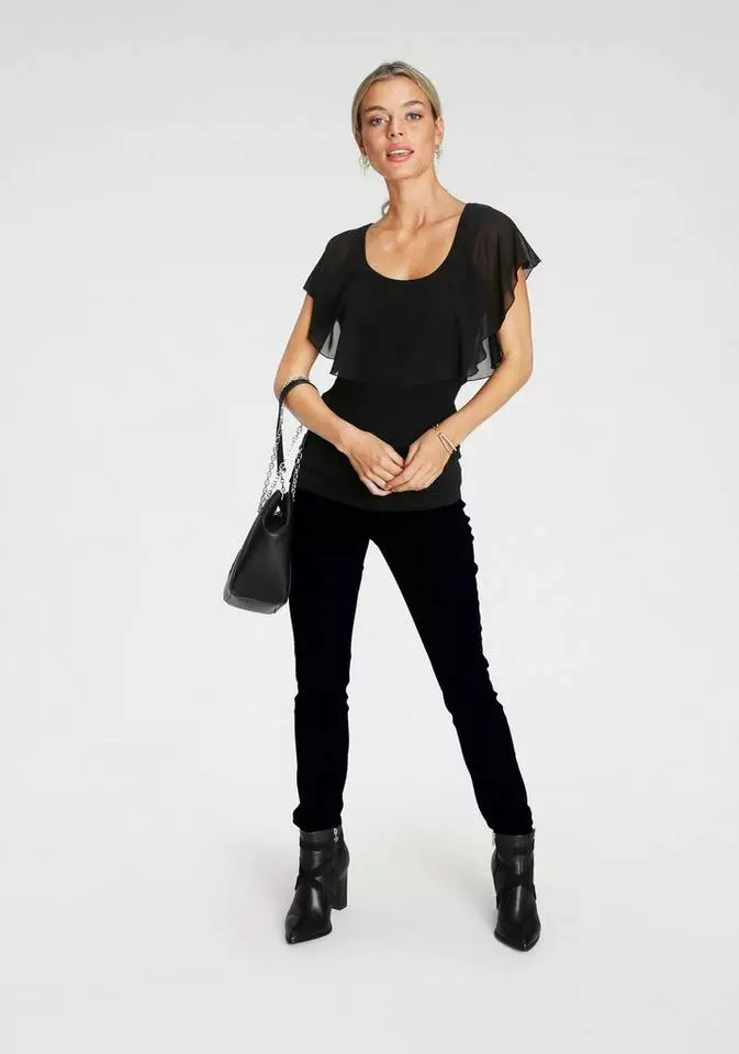 Melrose Kurzarmshirt mit Chiffon 8 Melrose Kurzarmshirt mit Chiffon – Bild 6