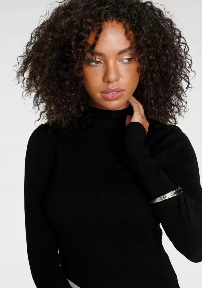 Melrose Stehkragenpullover in asymmetrischem Design mit Streifen 5 Melrose Stehkragenpullover in asymmetrischem Design mit Streifen – Bild 3