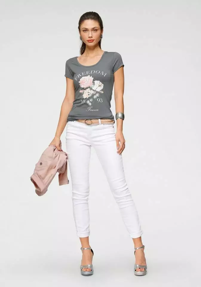 Melrose Kurzarmshirt mit verschiedenen Motiven mit Glitzersteinen 6 Melrose Kurzarmshirt mit verschiedenen Motiven mit Glitzersteinen – Bild 4