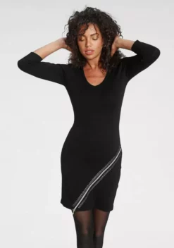 Melrose Strickkleid mit Zierreißverschluss