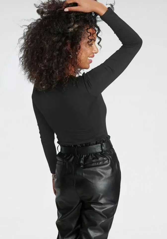 Melrose Rundhalsshirt mit transparentem Mesh-Streifen 5 Melrose Rundhalsshirt mit transparentem Mesh-Streifen – Bild 3