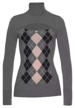 Melrose Rollkragenpullover mit Rauten-Muster 16 Melrose Rollkragenpullover mit Rauten-Muster -Melrose Verkaufsshop d0936398 5259 5436 9875 9b9a0af59141