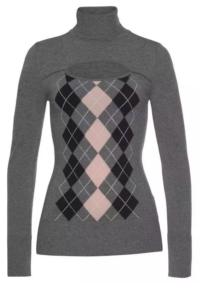 Melrose Rollkragenpullover mit Rauten-Muster 9 Melrose Rollkragenpullover mit Rauten-Muster – Bild 7