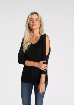 Melrose Fledermausshirt mit Cut-Outs