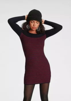 Melrose Strickkleid mit Streifen-Design 12 Melrose Strickkleid mit Streifen-Design -Melrose Verkaufsshop d5755a6a 940d 5e48 975f ab804cad3af2