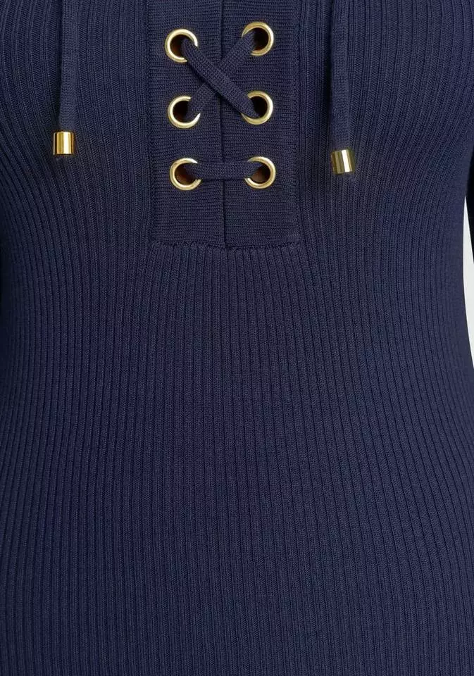 Melrose Strickkleid mit Zierschnürung 9 Melrose Strickkleid mit Zierschnürung – Bild 7