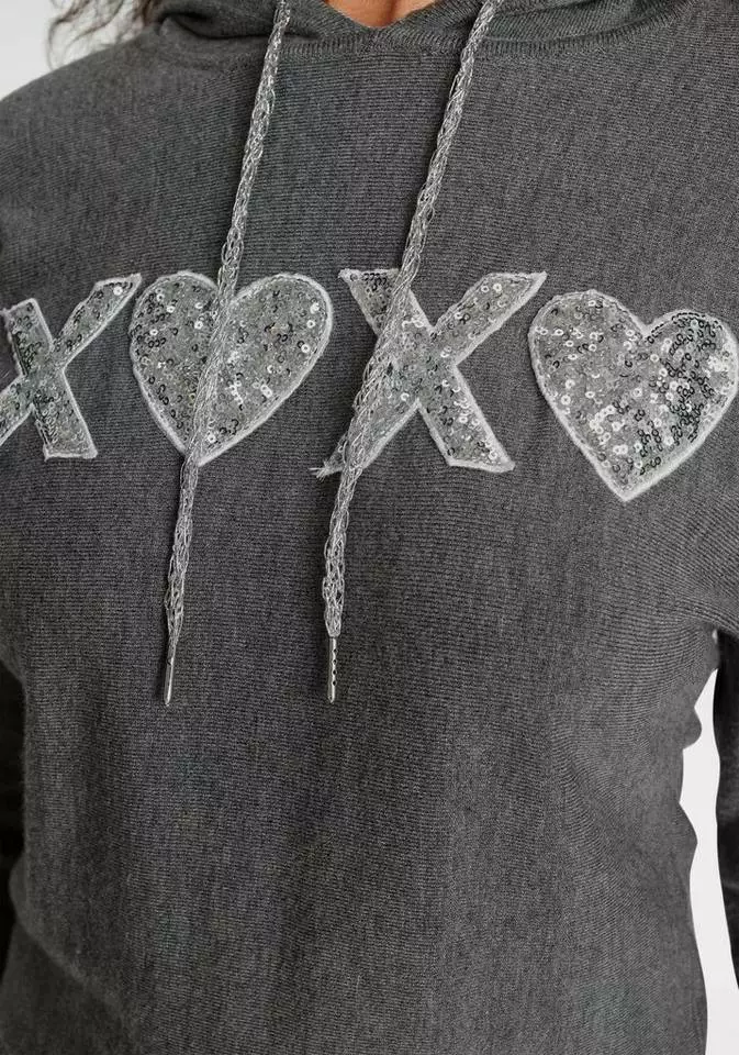 Melrose Fledermauspullover mit Kapuze und Pailletten-Stickerei 6 Melrose Fledermauspullover mit Kapuze und Pailletten-Stickerei – Bild 4