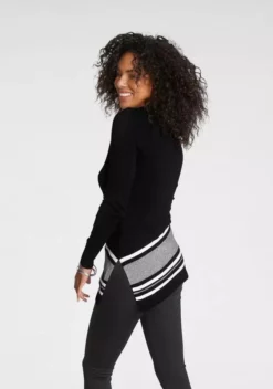 Melrose Stehkragenpullover in asymmetrischem Design mit Streifen 10 Melrose Stehkragenpullover in asymmetrischem Design mit Streifen -Melrose Verkaufsshop e961068f 79de 5ddf b219 74e5ba691c6a