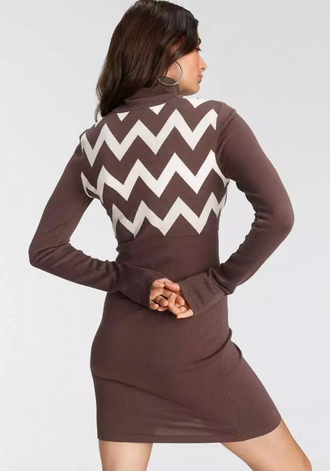 Melrose Strickkleid mit Zickzack-Muster - NEUE KOLLEKTION 5 Melrose Strickkleid mit Zickzack-Muster - NEUE KOLLEKTION – Bild 3