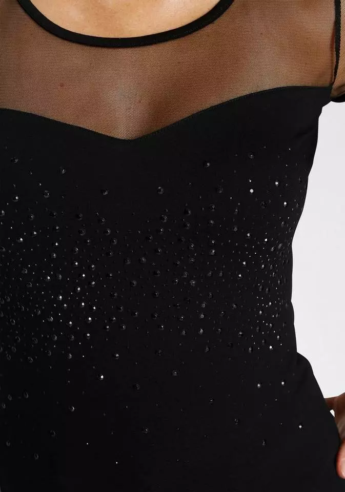 Melrose Rundhalsshirt mit Glitzer und Mesh 7 Melrose Rundhalsshirt mit Glitzer und Mesh – Bild 5