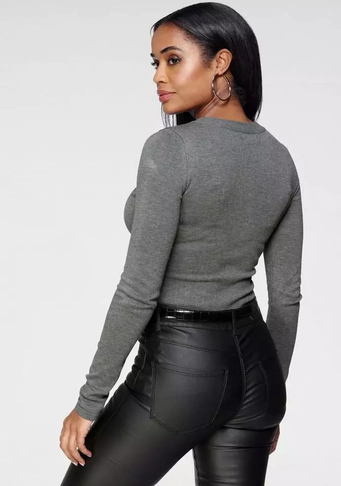 Melrose Strickpullover mit Schnürung und Spitze 5 Melrose Strickpullover mit Schnürung und Spitze – Bild 3