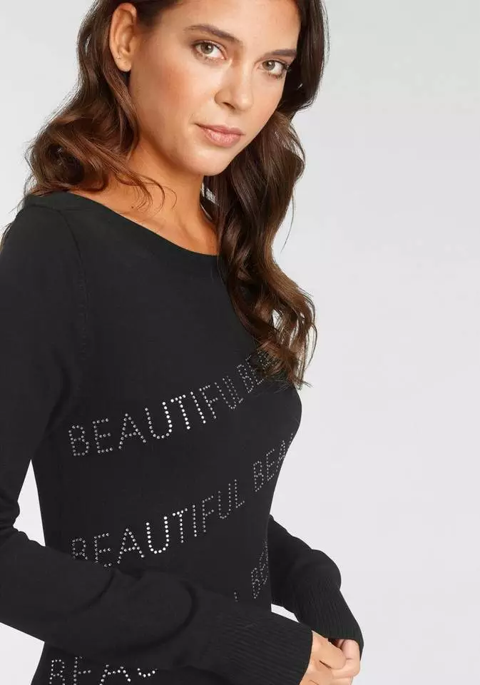 Melrose Strickpullover mit Glitzersteinen - NEUE KOLLEKTION 4 Melrose Strickpullover mit Glitzersteinen - NEUE KOLLEKTION – Bild 2