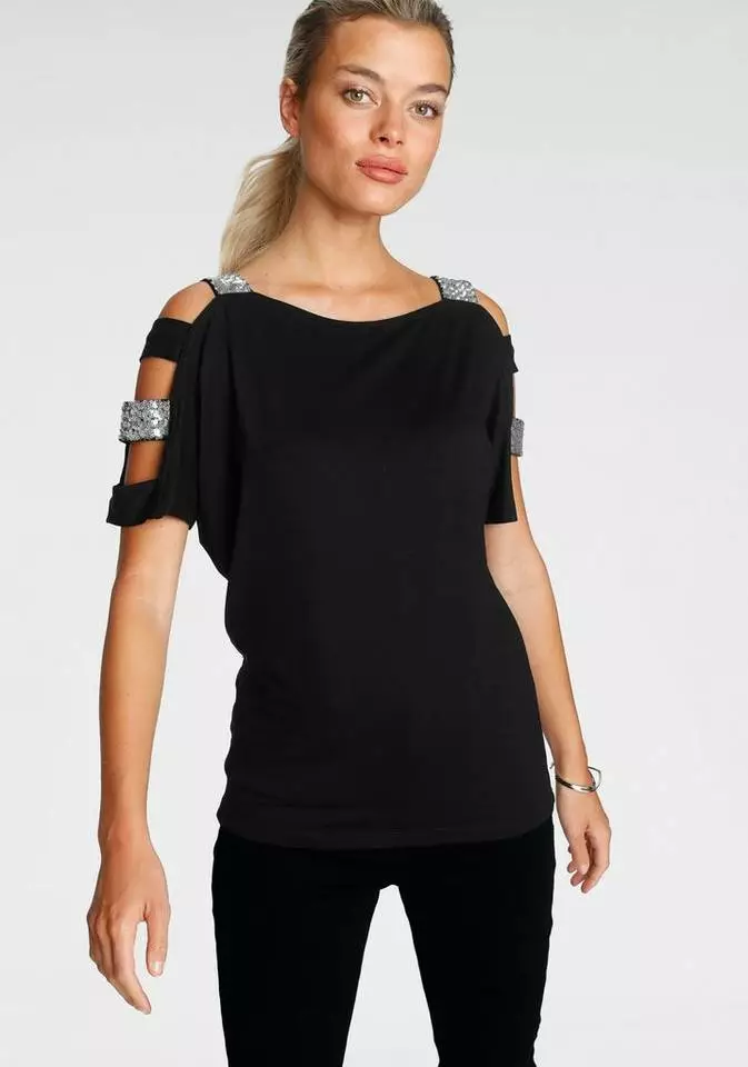 Melrose Fledermausshirt mit Pailletten 9 Melrose Fledermausshirt mit Pailletten – Bild 7