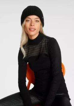 Melrose Stehkragenpullover mit Streifen-Mesh - NEUE KOLLEKTION