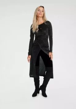 Melrose Longpullover mit Glanzgarn