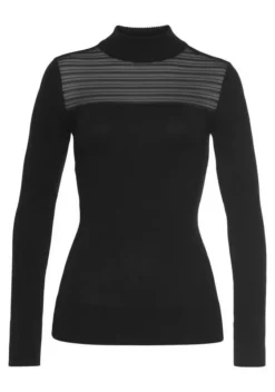 Melrose Stehkragenpullover mit Streifen-Mesh - NEUE KOLLEKTION 16 Melrose Stehkragenpullover mit Streifen-Mesh - NEUE KOLLEKTION -Melrose Verkaufsshop fb51aedc 17f9 5111 9d4f cb483531d3b8