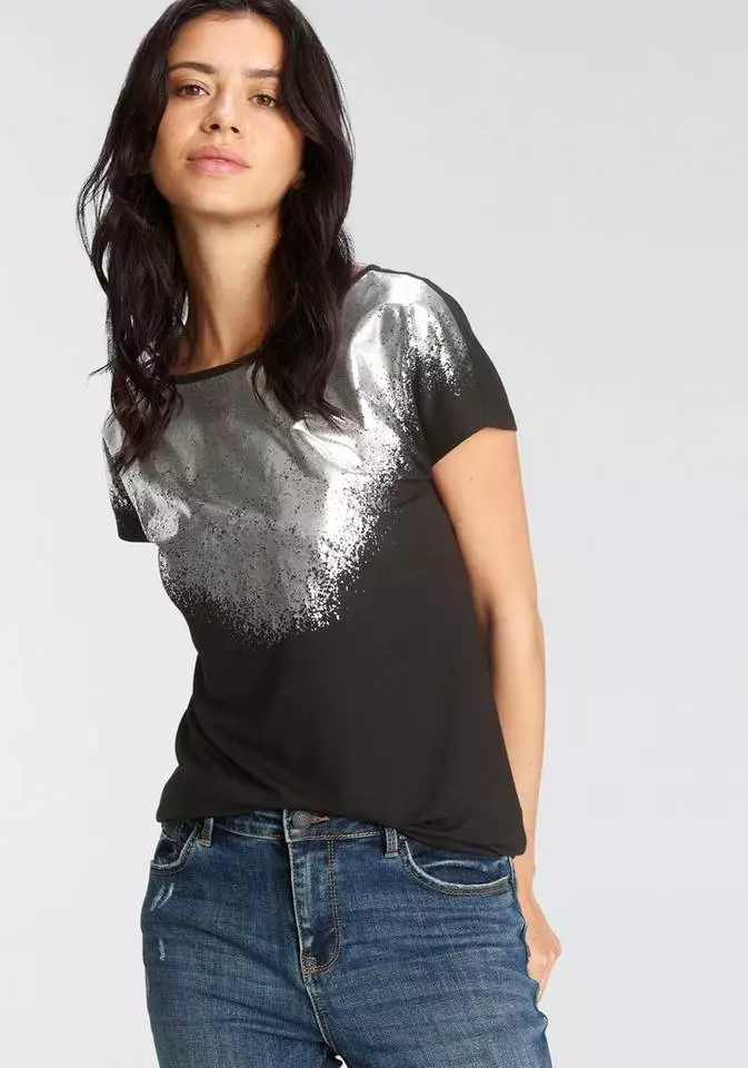 Melrose Rundhalsshirt mit Folienprint - NEUE KOLLEKTION 3 Melrose Rundhalsshirt mit Folienprint - NEUE KOLLEKTION – Bild 2