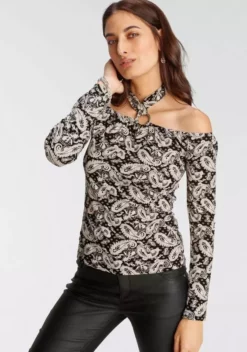 Melrose Carmenshirt mit Zierring - NEUE KOLLEKTION